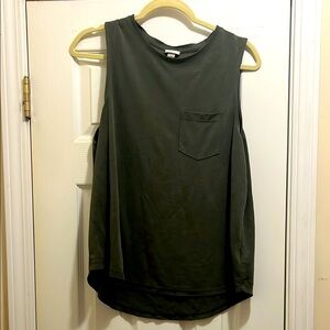 Women's Sleeveless Top in Dark Green